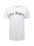 Mister Tee Herren Los Angeles Wording Tee S White