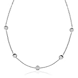 Kette mit Plättchen Damen • feine Halskette mit Coins •...