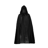 TSHAOUN Halloween Schwarz Kapuzenumhang Hexe Cosplay Zubehör...