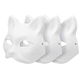 NiseWuds Katzenmaske Maskerade DIY Farbe leere Masken Weiße...