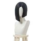 Boccte Valorant Viper Cosplay Perücke Kurze Gerade Schwarz Cosplay...
