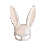 NZXVSE Schwarze Hasenmaske für Erwachsene mit Hasenohren, Halbmaske...