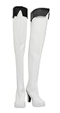 LINGCOS Goblin Slayer Priestess Cosplay Boots Kitten Heels White Shoes...