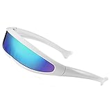 SHEEN KELLY Futuristisch Zyklop Sonnenbrille für Cosplay Schmale...