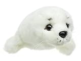 Uni-Toys - Sattelrobben-Baby weiß - 21 cm (Länge) - Plüsch-Robbe,...