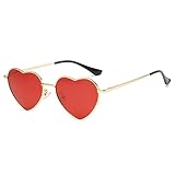 YAMEIZE Vintage Randlose Love Heart Sonnenbrille – Metall Rahmen...