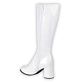 Boland - Stiefel Retro, Weiß, langer Schaft, Synthetik, Blockabsatz 8...