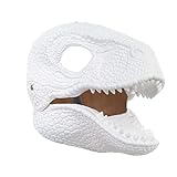 Teahutty Dinosaurier Maske Kopfbedeckung, Halloween Party Latex Tier...