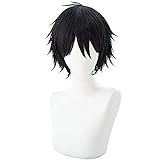 NEZIH Wig Anime Cosplay Kurze Schwarze Zack Isaac Foster Cosplay...