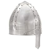 vidaXL Mittelalterlicher Ritter Helm Eisenhut Ritterhelm Kreuzritter...