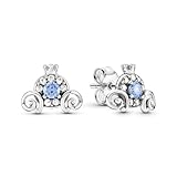PANDORA DISNEY Ohrringe 'Cinderella' silber/blau, Zirkonia 299193C01