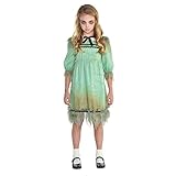 Amscan - Kinderkostüm Psycho-Girl, Kleid mit Schleife, Zombie...