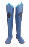 The Dragon Prince Rayla Cosplay Long Boots Blue Shoes Custom Made 43...