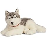 Living Nature Soft Toy - Großes Stofftier Husky , grau und weiß...