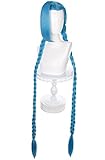 LeMarnia Blaue lange Zopf-Cosplay-Perücke für Damen Jinx Cosplay...