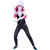 YEXUWIN Gwen Spider-woman Kostüm Mädchen Cosplay Overall 3D Kostüm...
