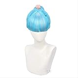 True Damage Qiyana Pink Blue Wig With Bun Cosplay Costume Heat...