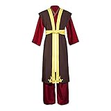 ULLAA cosplay costume zuko Suit for Masquerade Halloween party S Red