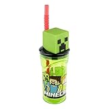 P:os 33198 - Trink-Becher für Kinder mit Strohhalm und Deckel,...