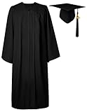 GraduatePro Abschluss Talar mit Hut Graduation Robe Bachelor Uni Abi...