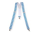BF Souvenirs Hosenträger BAVARIA 1 bayerische Raute blau/weiß für...