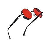 besbomig Klassische Retro Sonnenbrille Polarisiert Unisex Steampunk...