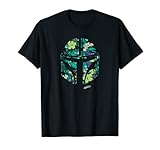 Star Wars The Mandalorian Mando Tropical Print Helmet T-Shirt
