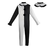 Duohropke Movie Killer Terrifier Clown Schwarz Weiß Jumpsuit Cosplay...