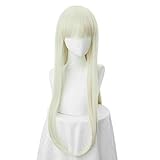 Hezhu 80CM Runa Yomozuki Kakegurui Loli Cosplay Wig Cap Pale Gold...