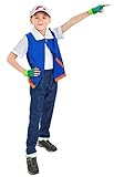 CoolChange Trainer Kostüm von Ash Ketchum | Kinderkostüm für...