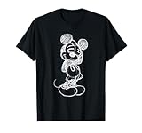 Disney Mickey Mouse Shy Sketch in White T-Shirt
