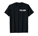 Polizei Shirt, Beidseitig Brust & Rücken Uniform Verkleidung T-Shirt