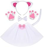 Tacobear Tierkostüm Kinder Tutu Rock mit Zubehör Tier Ohren...