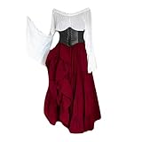 Weant Mittelalter Kleidung Damen, Frauen Vintage Party Ballkleid...