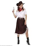 Widmann - Kostüm Cowgirl, Bluse, Rock, Gürtel und Hut, wilder...