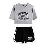 SIMYJOY Frauen Vintage Pop Crop Top Coole Hawkins Middle School Street...