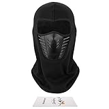 TAGVO Sturmhaube Gesichtsmaske mit atmungsaktivem Mesh-Silikon-Panel,...