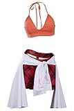 icewalker Anime Kostüm Damen Nami Cosplay Kostüm Orange Top Shirt...