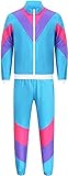 cuteDIY 80er Trainingsanzug Kostüm Damen 80S Clothes 90er Jahre...