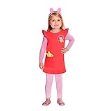 Amscan - Kinderkostüm Peppa Pig, Kleid, Haarreif, Leggings,...