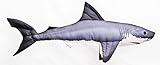Gaby Kissen Fisch Hai weiße Hai 120 cm Kuschelfische Kuscheltie...