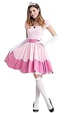 TSUSF Halloween Party Prinzessin Peach Kostüm Rosa Kleid Rollenspiel...