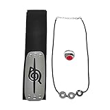 CoolChange Itachi Uchiha Schmuck Set mit Akatsuki Stirnband, Halskette...