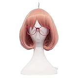 Wig For Kyokai no Kanata Kuriyama Mirai Cosplay Wigs Short Orange Pink...