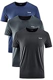 Herren Sport T-Shirt 1-3er Pack Kurzarm Rundhals Atmungsaktiv...