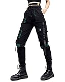 ORANDESIGNE Damen Hip Hop Jogger Cargo Pants Techwear Hosen Baggy...