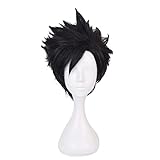 Lwiuentx Haikyuu!! Cosplay Tetsurou Kuroo Kurze Schwarze Perücke für...