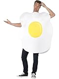 Smiffys 43407 - Ei-Kostüm mit Printed Tabard, Weiß