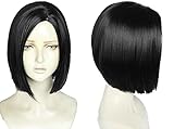 Game Valorant Viper Cosplay Wig Halloween Role Play Black Side Parting...