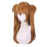 GZIRUE Braune Lange Gerede Perücke für Asuka Langley Cosplay Wig...